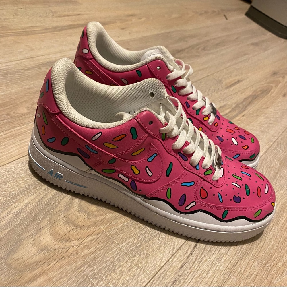 RARE Pink Donut Nike Air Force 1’s - Men’s 8, Women’s 9.5 - 10